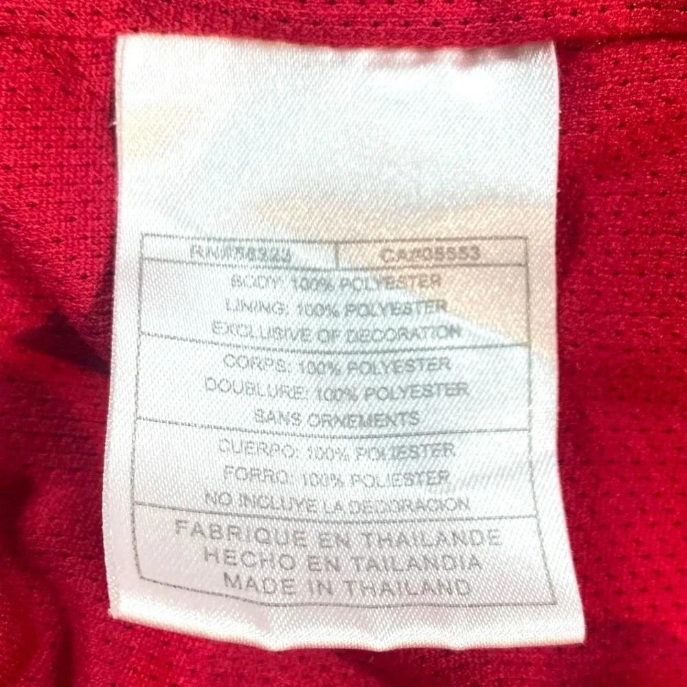 VTG Nike Men Activewear Shorts LARGE Red‎ White Gold Basketball Mesh Logo Y2K